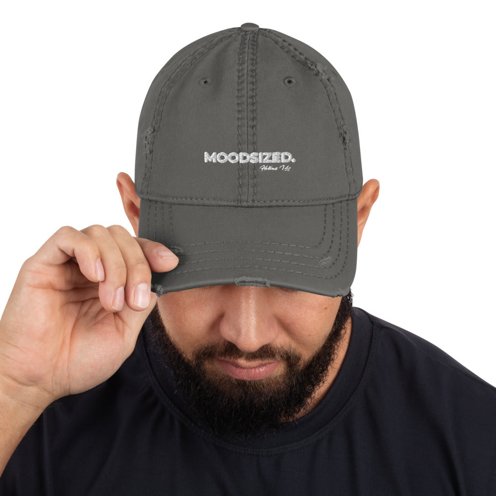 Moodsized Slogan Distressed Dad Hat - Helluva Vibe Apparel