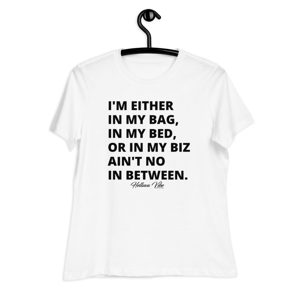 No In Between Women's Relaxed Graphic Tee - Helluva Vibe Apparel