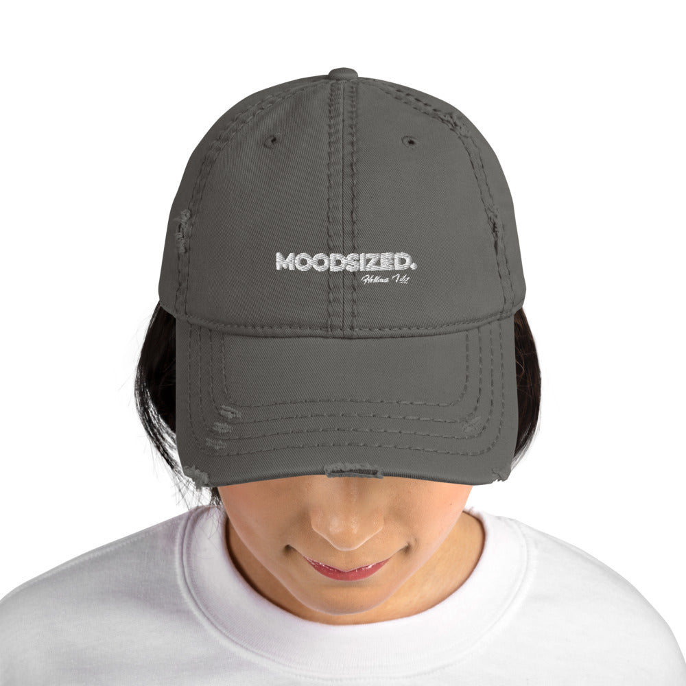 Moodsized Slogan Distressed Dad Hat - Helluva Vibe Apparel