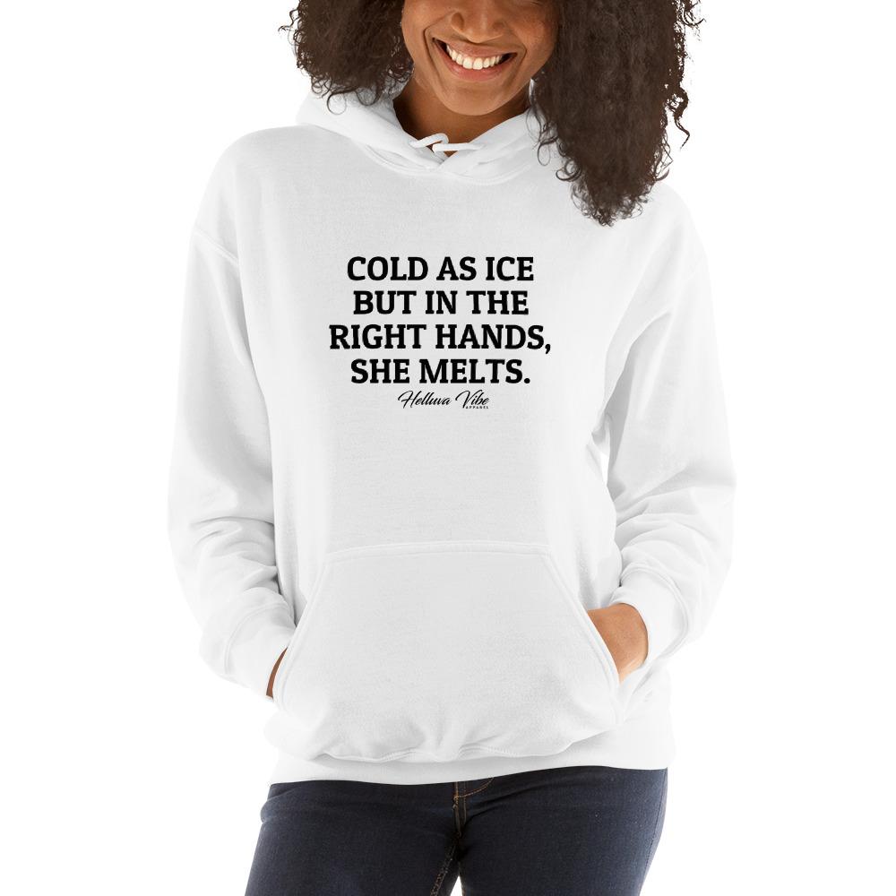 Cold As Ice Logo Hooded Sweatshirt - Helluva Vibe Apparel