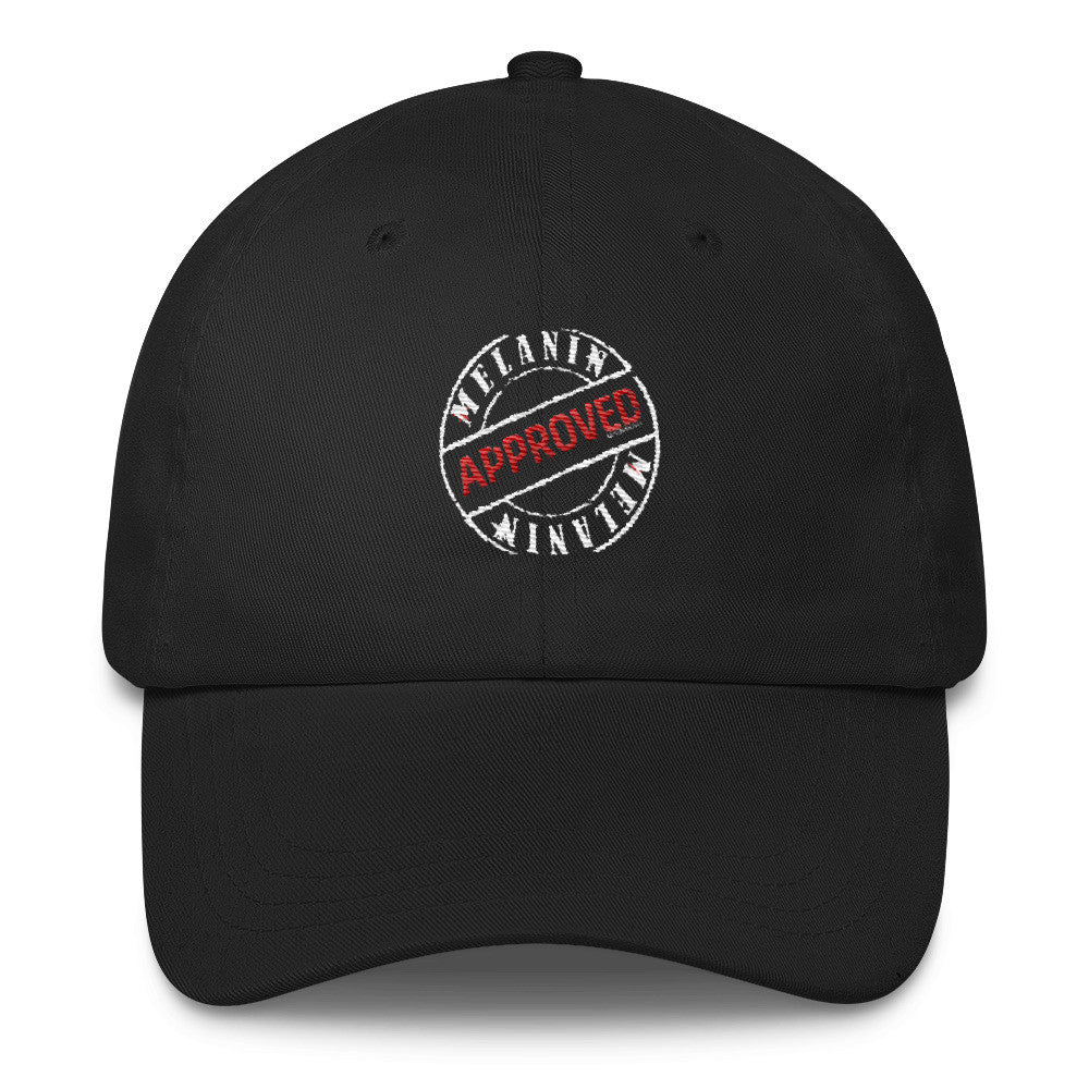 Melanin Approved Black Classic Dad Cap - Helluva Vibe Apparel