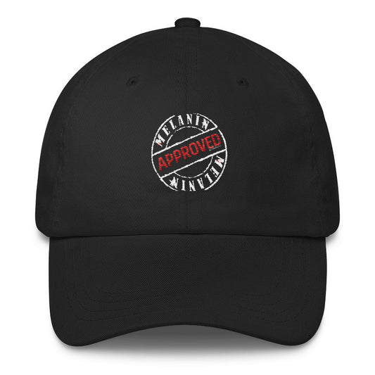 Melanin Approved Black Classic Dad Cap - Helluva Vibe Apparel