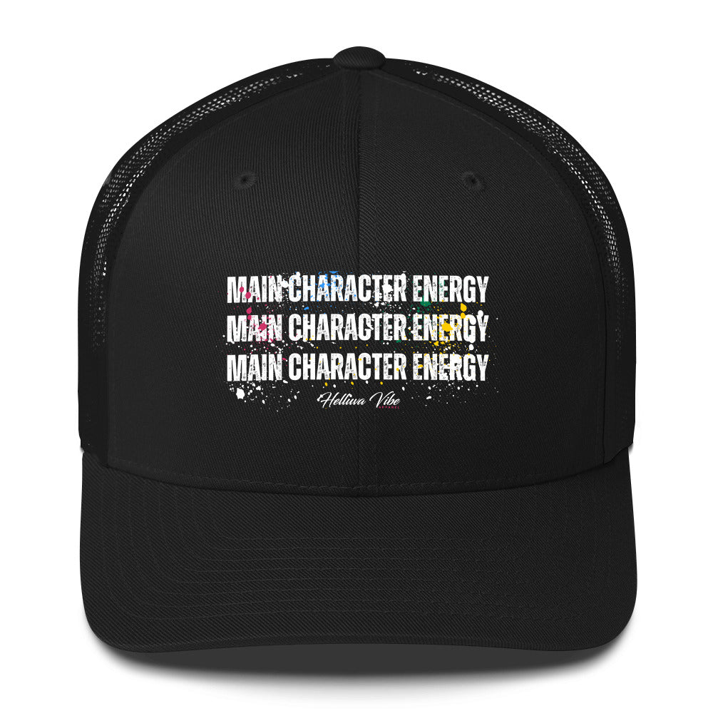 main character energy trucker hat