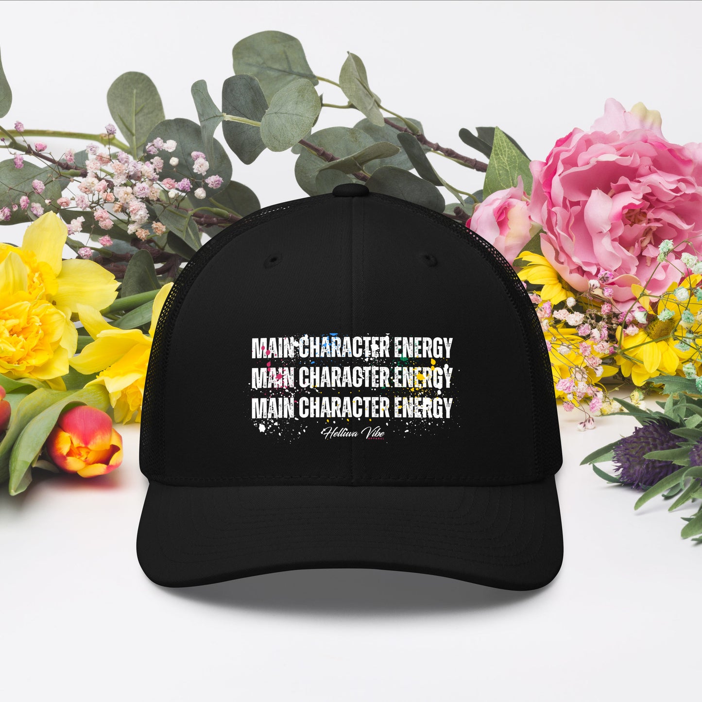 main character energy trucker hat