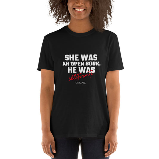 She Was An Open Book T-Shirt - Helluva Vibe Apparel