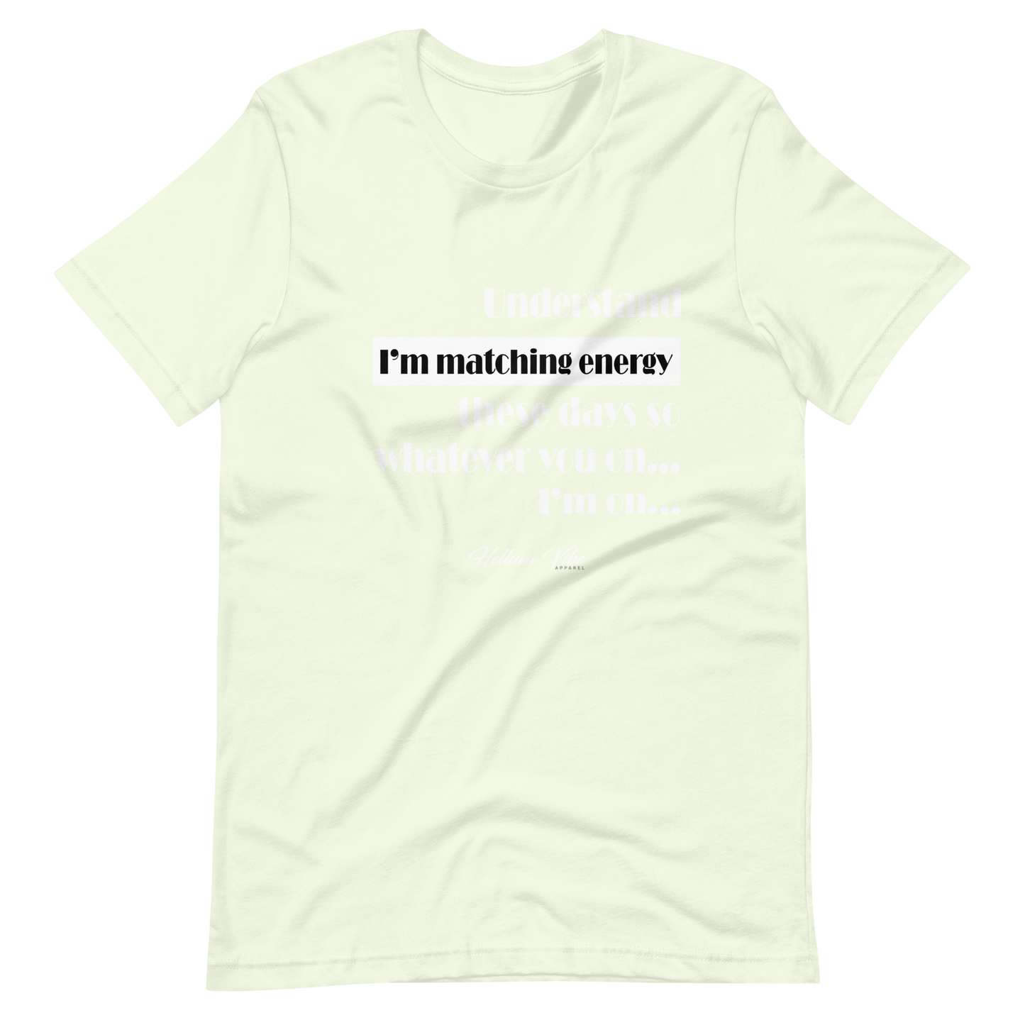Matching Energy Letter Graphic Print Black Tee