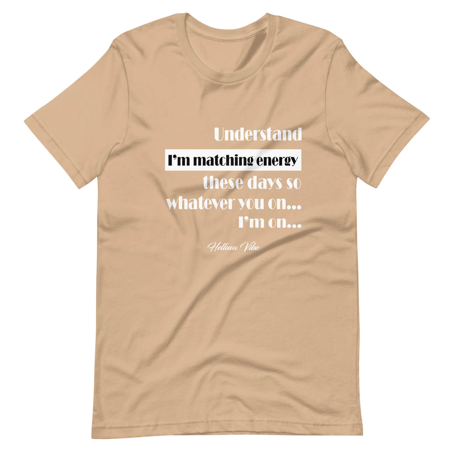 Matching Energy Letter Graphic Print Black Tee