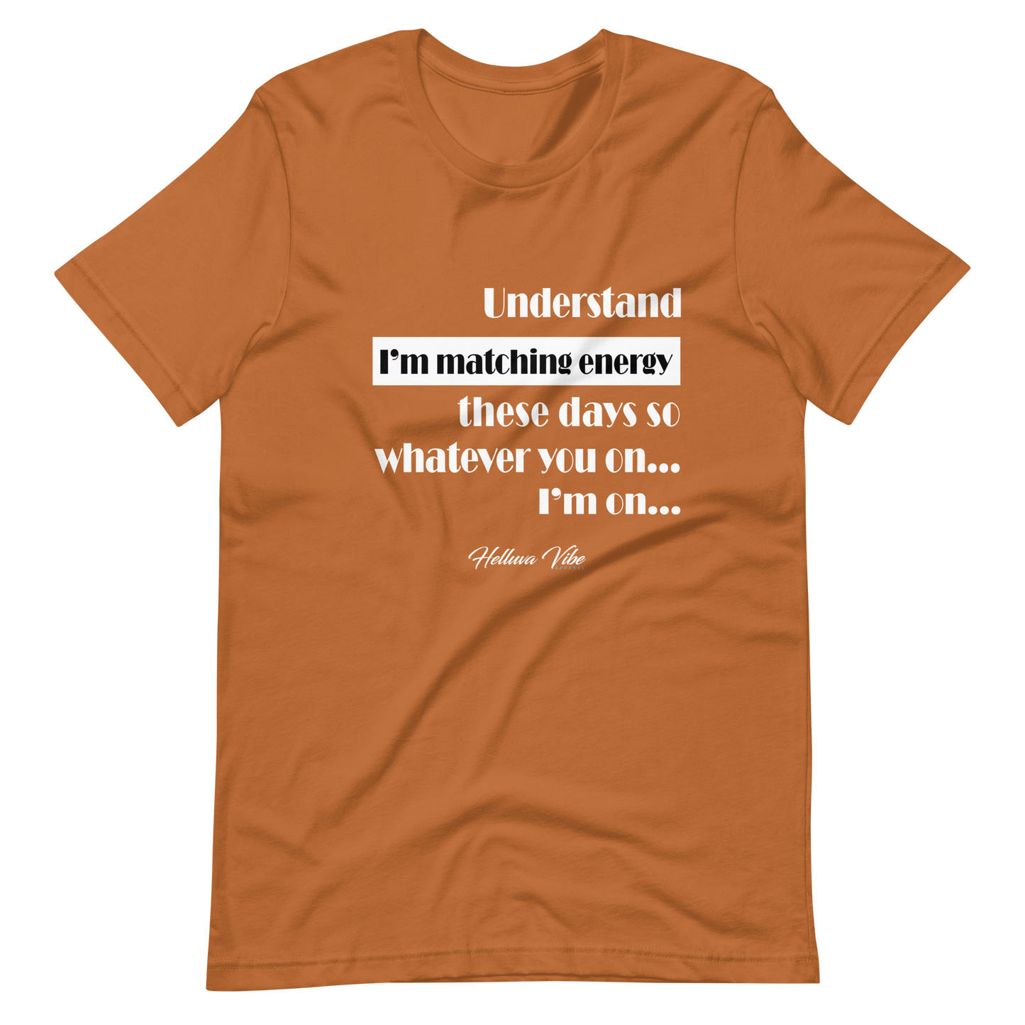 Matching Energy Letter Graphic Print Black Tee