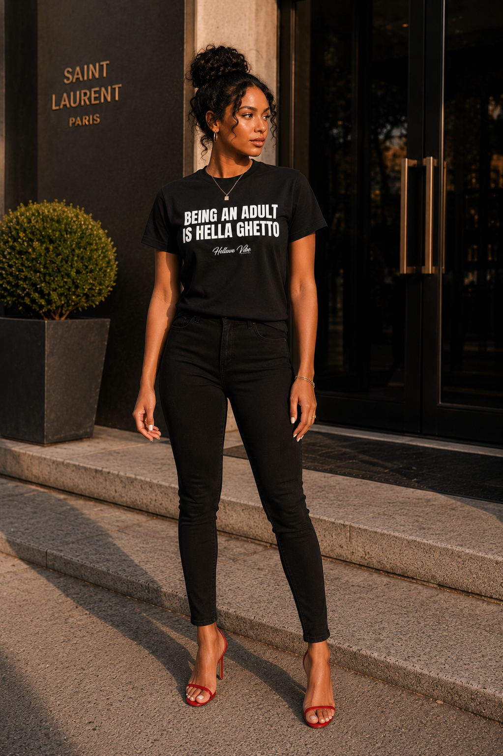 Adulting Is Ghetto Graphic Tee