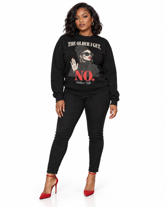 Grown A** “No” Crewneck Sweatshirt