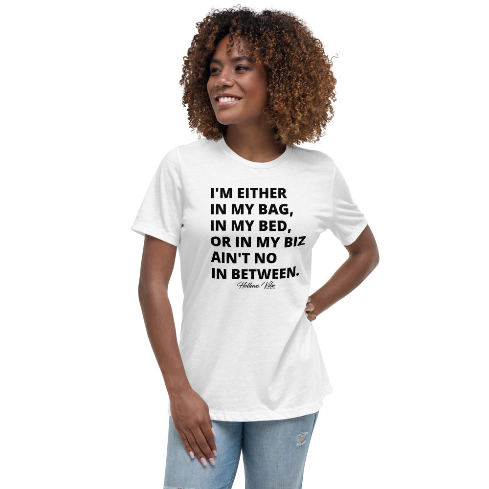 No In Between Women's Relaxed Graphic Tee - Helluva Vibe Apparel