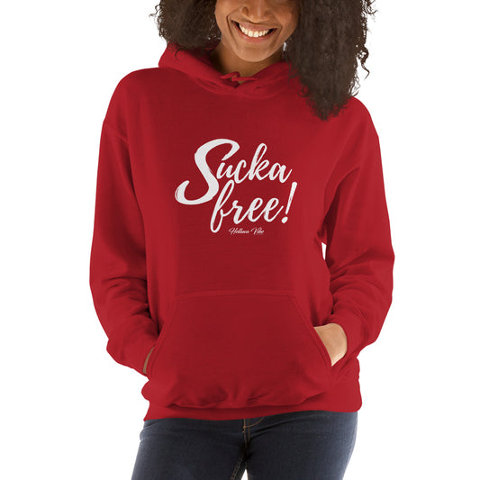 Sucka Free Letter Print Hooded Sweatshirt - Helluva Vibe Apparel