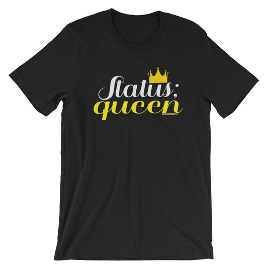 Status Queen Black Graphic Print Short-Sleeve Unisex T-Shirt - Helluva Vibe Apparel