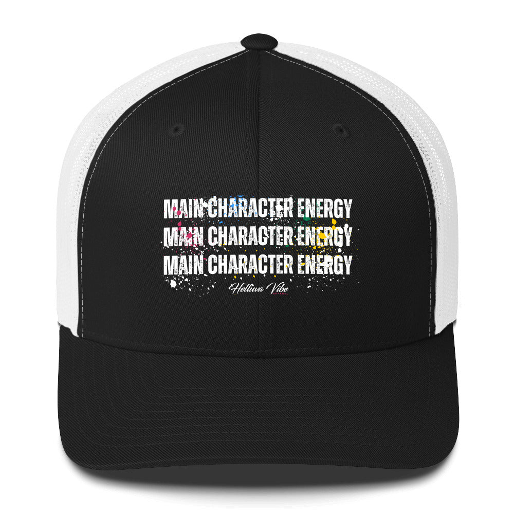 main character energy trucker hat