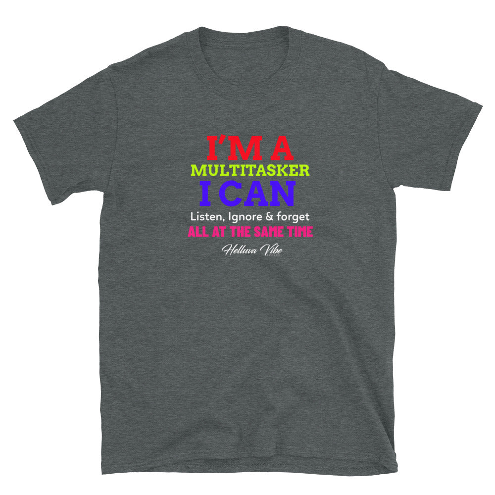 Multitasker Text Print Graphic T-Shirt - Helluva Vibe Apparel