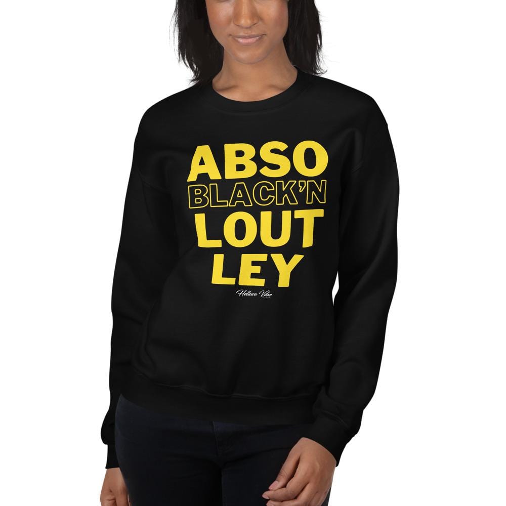 Absoblacknloutley Crewneck Sweatshirt -Black - Helluva Vibe Apparel
